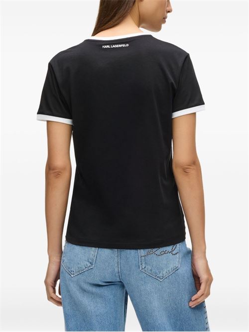 T-shirt donna manica corta con stampa Karl Lagerfeld | B1W17040999
